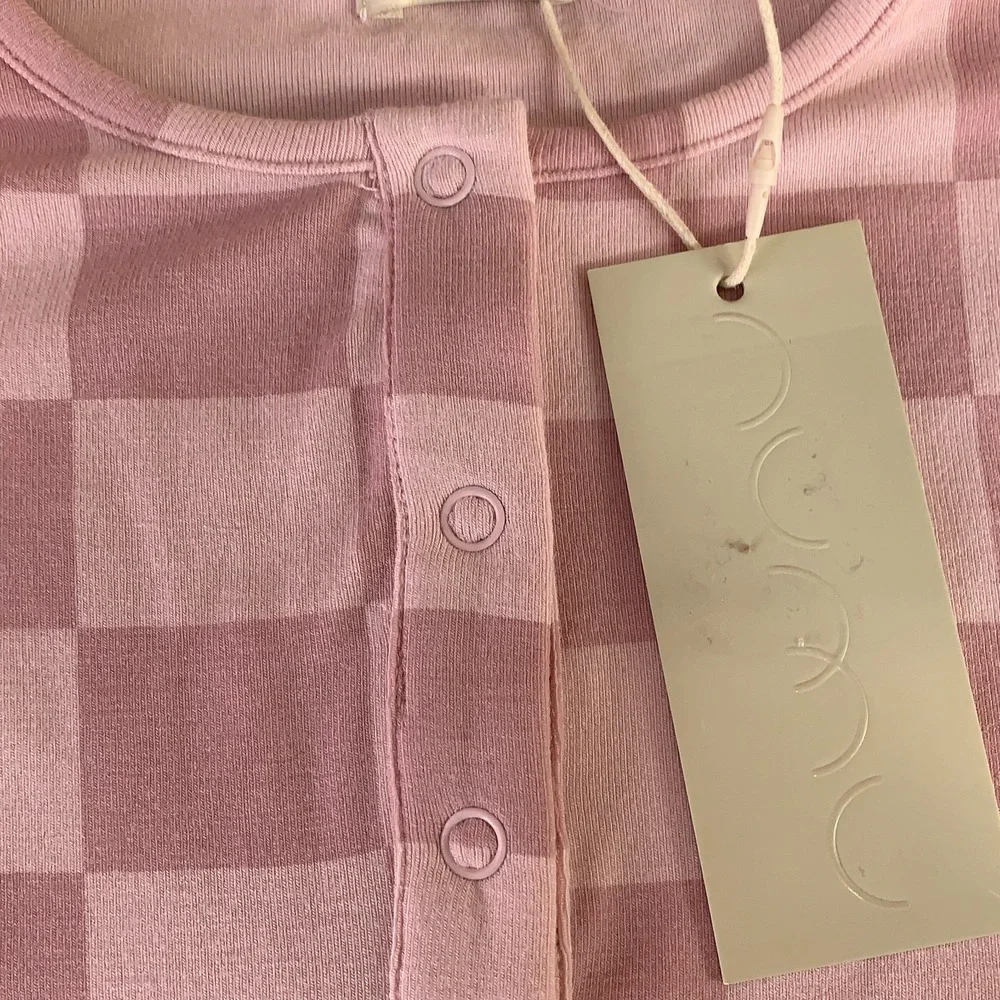 NUMU Girls Size 10 Pink Checkered Long Sleeve Cozy Long Nightgown NWT